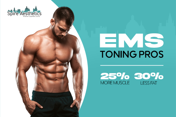 image of man with benefits of EMS toning pros treatment to help combat weight gain Willenhall