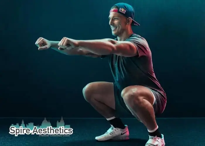 Image of man build leg muscle Willenhall through exercise