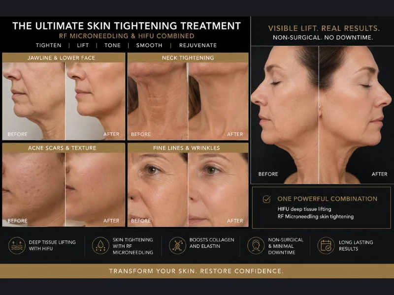 Results of combined treatment for the ultimate skin tightening treatment Willenhall